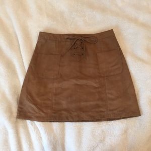 Hollister Tan Suede Skirt
